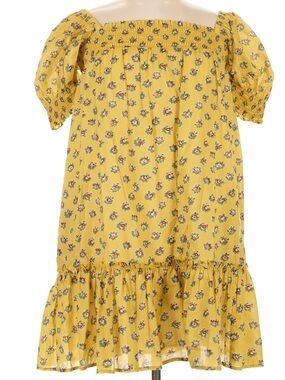 Tory Burch Smocked Mini Dress – Yellow Garden Rose Floral size large